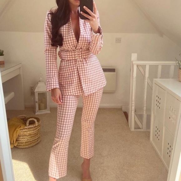 Zara Pants - Zara gingham pants and blazer matching set